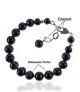 Classique 2-tlg.Set, Perlenkette & Perlenarmband, 6-10mm, Schwarz – Schmucksets – Ansicht 4