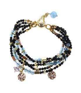 Couronne impériale Armband mit Blautopas, Spinell, Citrin, 24K Goldelementen – Armbänder – Ansicht 3