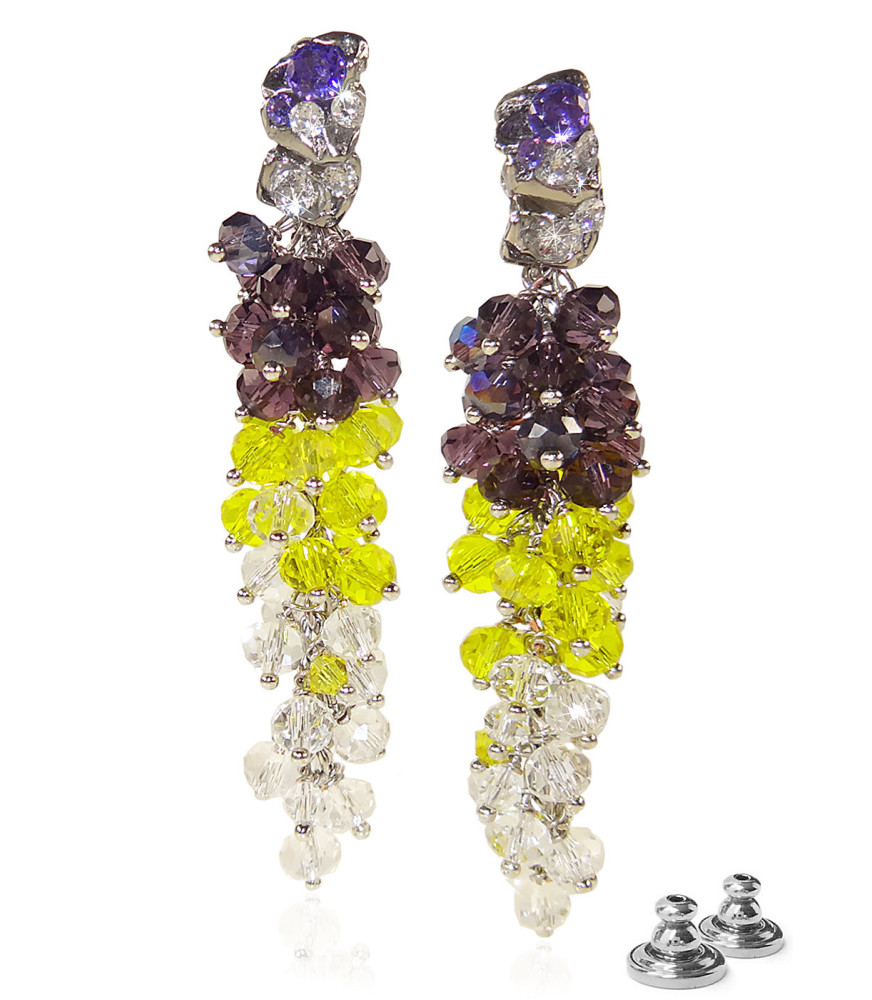 Venetik Drop-Ohrhänger aus Glaskristallen – Ohrringe – Ansicht 1