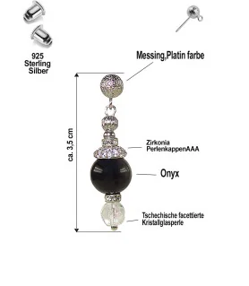 Perse Onyx Ohrhänger – Ohrringe – Ansicht 3