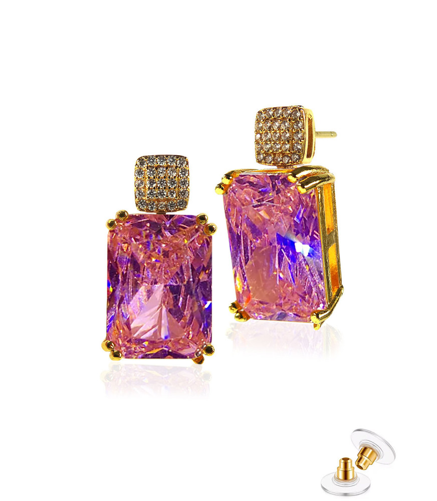 Tessin Glas-Kristall-Zirkonia Ohrringe – Ohrringe – Ansicht 1