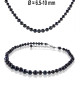 Classic Elegant Freshwater Pearl Necklace, Black – Necklaces – View 1