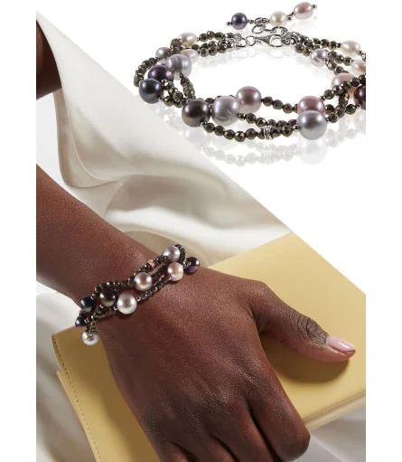 Cudillero freshwater pearl bracelet, multi-color, 7-9 mm – Inspirations – View 1