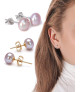 Classique Süßwasserperlen Ohrstecker 7.5-8mm, Flieder/Purple Farbe – Inspirationen – Ansicht 1