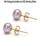 Classique Süßwasserperlen Ohrstecker 7.5-8mm, Flieder/Purple Farbe – Inspirationen – Ansicht 4