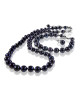 Classic Elegant Freshwater Pearl Necklace, Black – Necklaces – View 3