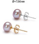Classique Süßwasserperlen Ohrstecker 7.5-8mm, Flieder/Purple Farbe – Inspirationen – Ansicht 2